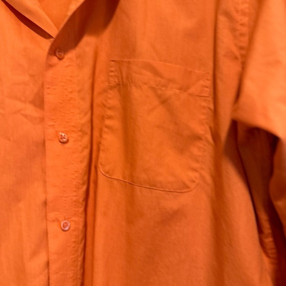Pierre Cardin Terracotta Long Sleeve Pocket Dress Shirt Sz L 16-16.5 34/35. - Picture 8 of 9